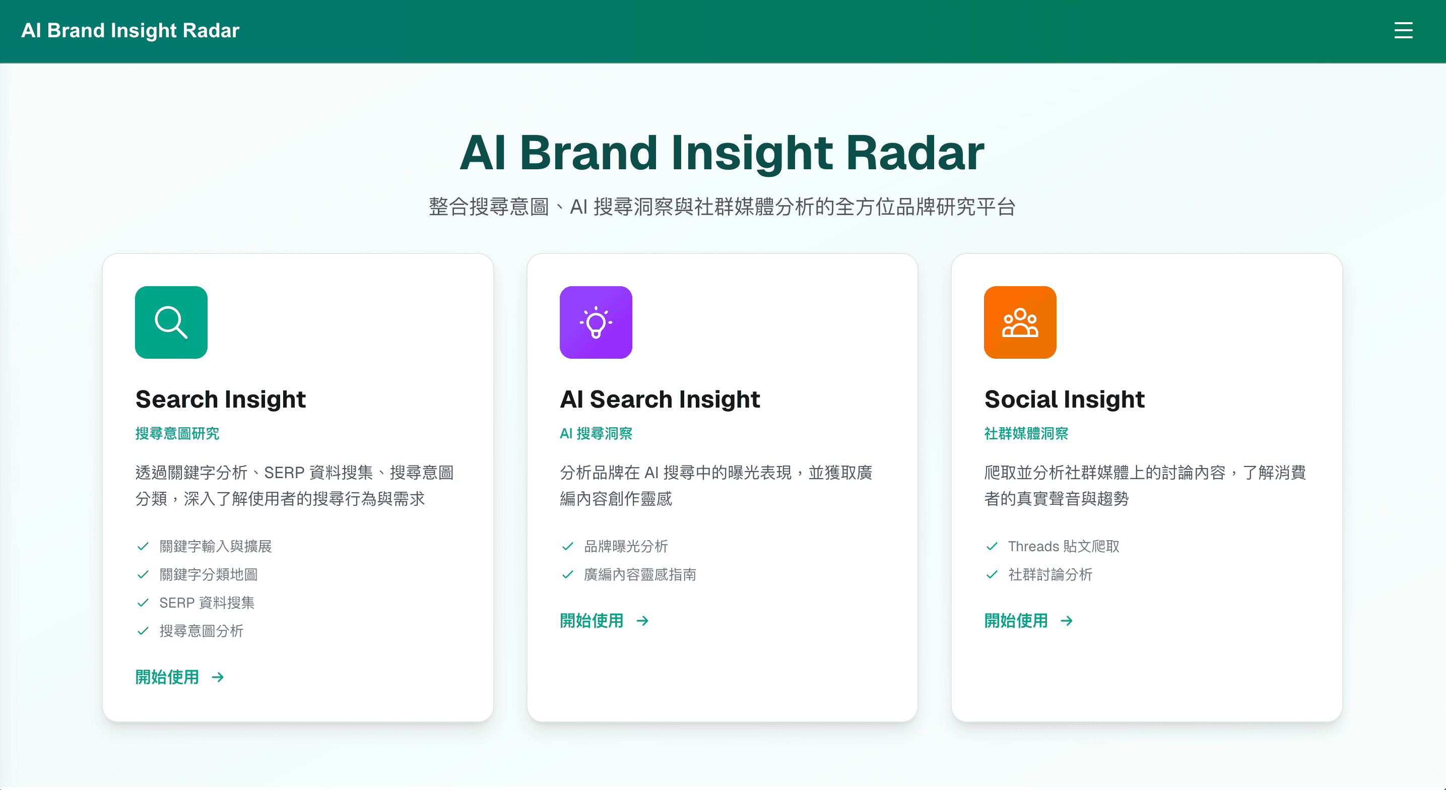 三個模組架構圖