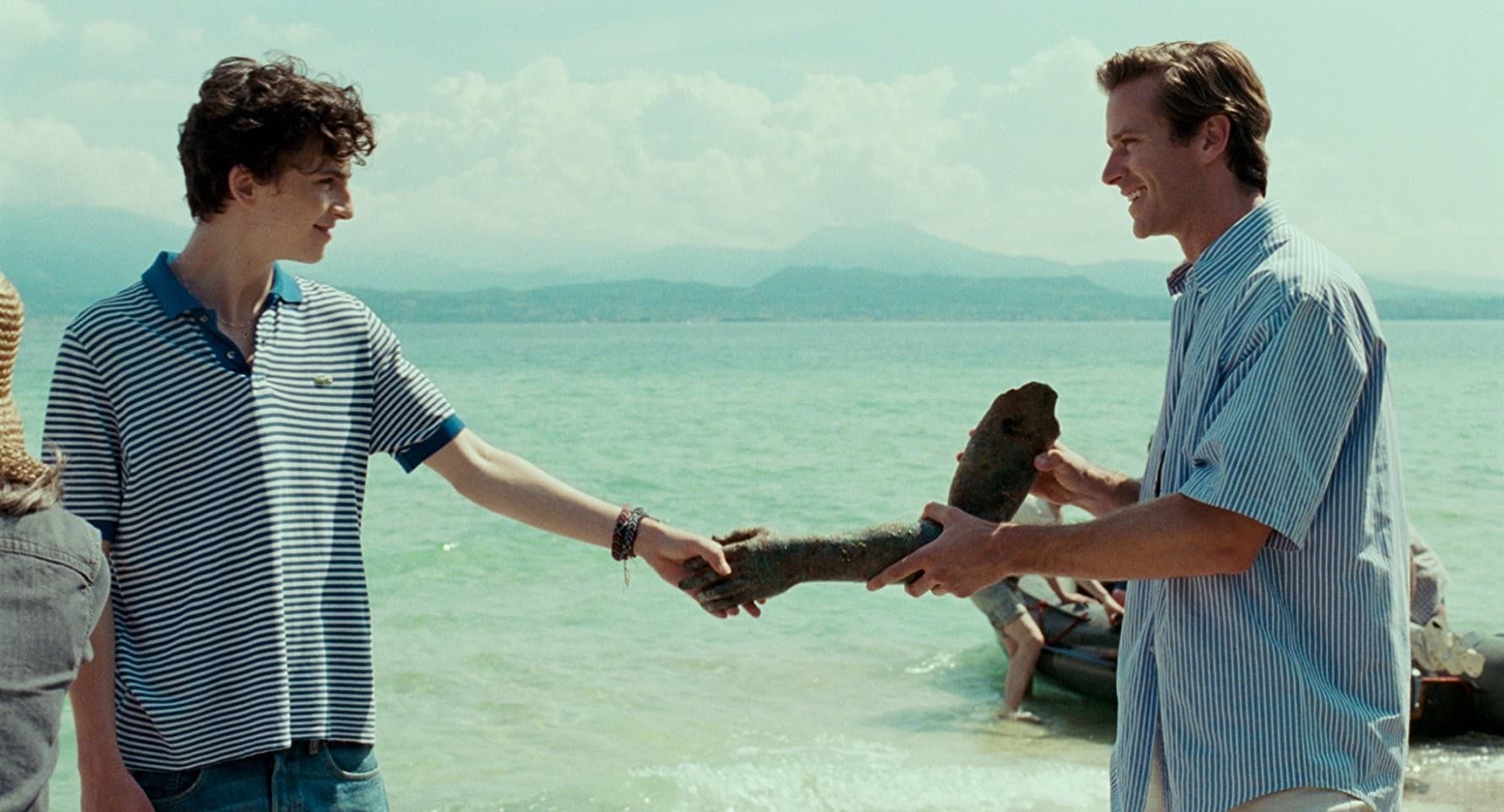 Elio and Oliver shake hands